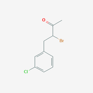 molecular formula C10H10BrClO B15253016 3-bromo-4-(3-chlorophenyl)-2-Butanone 