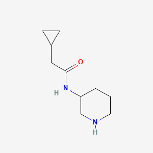 molecular formula C10H18N2O B15253047 2-cyclopropyl-N-(piperidin-3-yl)acetamide 
