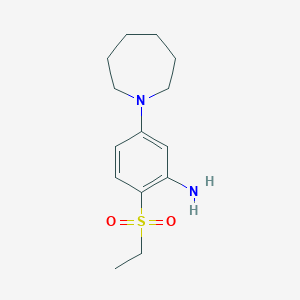 molecular formula C14H22N2O2S B1525305 5-(1-Azepanyl)-2-(ethylsulfonyl)aniline CAS No. 1220033-67-9