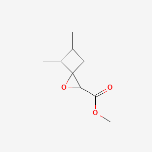 molecular formula C9H14O3 B15253057 Methyl 4,5-dimethyl-1-oxaspiro[2.3]hexane-2-carboxylate 