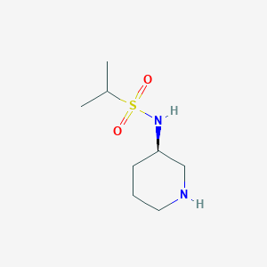 molecular formula C8H18N2O2S B15253067 N-[(3R)-piperidin-3-yl]propane-2-sulfonamide 