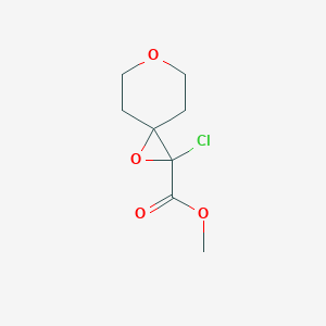 molecular formula C8H11ClO4 B15253079 Methyl 2-chloro-1,6-dioxaspiro[2.5]octane-2-carboxylate 