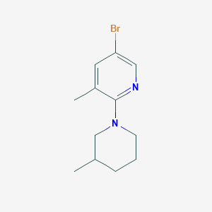 molecular formula C12H17BrN2 B1525308 5-Bromo-3-methyl-2-(3-methylpiperidin-1-yl)pyridine CAS No. 1219967-98-2