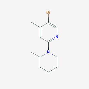 molecular formula C12H17BrN2 B1525310 5-Bromo-4-methyl-2-(2-methylpiperidin-1-yl)pyridine CAS No. 1220028-97-6