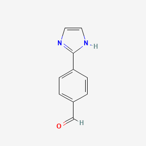 molecular formula C10H8N2O B15253167 4-(1H-imidazol-2-yl)benzaldehyde 
