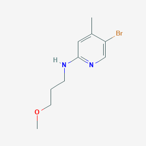 molecular formula C10H15BrN2O B1525318 5-bromo-N-(3-methoxypropyl)-4-methylpyridin-2-amine CAS No. 1220028-88-5