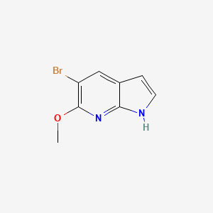 molecular formula C8H7BrN2O B1525326 5-Bromo-6-methoxy-1H-pyrrolo[2,3-b]pyridine CAS No. 1190321-63-1