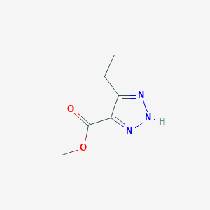 molecular formula C6H9N3O2 B15253318 Methyl 5-ethyl-1H-1,2,3-triazole-4-carboxylate 