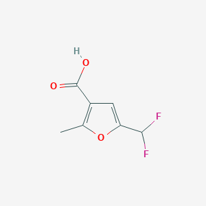 molecular formula C7H6F2O3 B15253351 5-(Difluoromethyl)-2-methylfuran-3-carboxylic acid 
