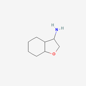 molecular formula C8H15NO B15253387 Octahydro-1-benzofuran-3-amine 