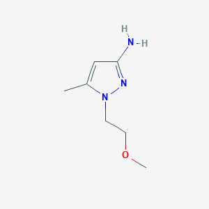 molecular formula C7H13N3O B15253389 1-(2-Methoxyethyl)-5-methyl-1H-pyrazol-3-amine CAS No. 1240564-33-3