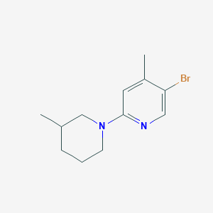 molecular formula C12H17BrN2 B1525339 5-Bromo-4-methyl-2-(3-methylpiperidin-1-yl)pyridine CAS No. 1220027-77-9