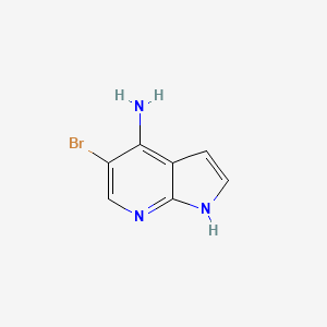 molecular formula C7H6BrN3 B1525341 5-Bromo-1H-pyrrolo[2,3-b]pyridin-4-amine CAS No. 1190317-11-3
