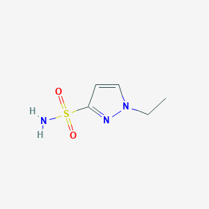 molecular formula C5H9N3O2S B15253426 1-Ethyl-1H-pyrazole-3-sulfonamide CAS No. 1699630-58-4