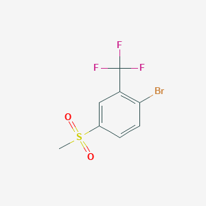 molecular formula C8H6BrF3O2S B1525345 1-Bromo-4-methanesulfonyl-2-(trifluoromethyl)benzene CAS No. 1820711-75-8