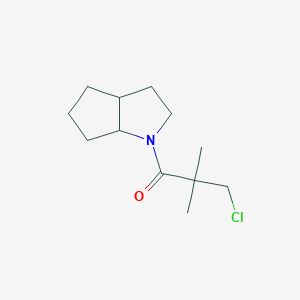 molecular formula C12H20ClNO B15253466 3-Chloro-2,2-dimethyl-1-{octahydrocyclopenta[b]pyrrol-1-yl}propan-1-one 