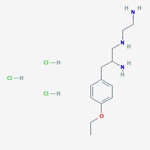 molecular formula C13H26Cl3N3O B15253485 N1-(2-Aminoethyl)-3-(4-ethoxyphenyl)propane-1,2-diamine trihydrochloride 