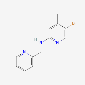 molecular formula C12H12BrN3 B1525349 5-bromo-4-methyl-N-(pyridin-2-ylmethyl)pyridin-2-amine CAS No. 1220035-86-8