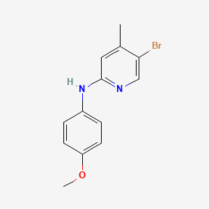 molecular formula C13H13BrN2O B1525350 5-bromo-N-(4-methoxyphenyl)-4-methylpyridin-2-amine CAS No. 1220020-43-8