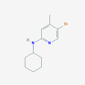 molecular formula C12H17BrN2 B1525351 5-bromo-N-cyclohexyl-4-methylpyridin-2-amine CAS No. 1220035-72-2
