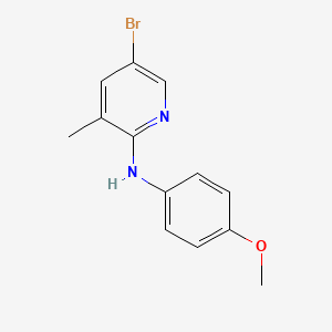 molecular formula C13H13BrN2O B1525352 5-bromo-N-(4-methoxyphenyl)-3-methylpyridin-2-amine CAS No. 1219967-28-8