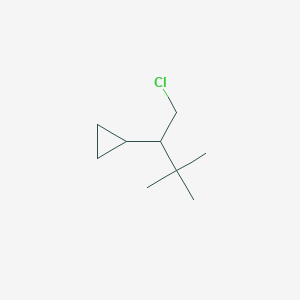 molecular formula C9H17Cl B15253590 (1-Chloro-3,3-dimethylbutan-2-yl)cyclopropane 