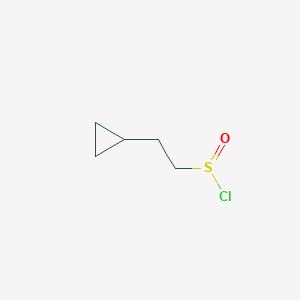molecular formula C5H9ClOS B15253611 2-Cyclopropylethane-1-sulfinyl chloride 