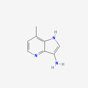 molecular formula C8H9N3 B1525362 7-methyl-1H-pyrrolo[3,2-b]pyridin-3-amine CAS No. 1190318-79-6