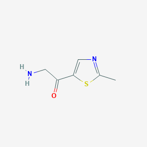 molecular formula C6H8N2OS B15253642 2-Amino-1-(2-methyl-1,3-thiazol-5-yl)ethan-1-one 