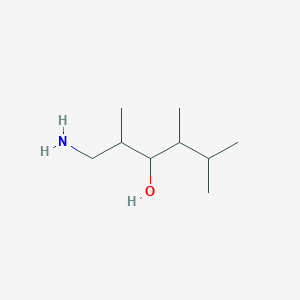 molecular formula C9H21NO B15253655 1-Amino-2,4,5-trimethylhexan-3-ol 