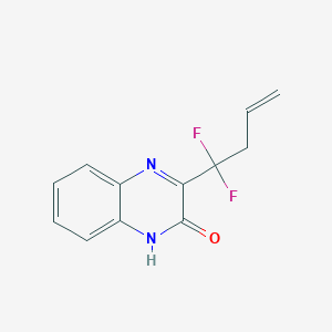 molecular formula C12H10F2N2O B15253728 2-Chloro-3-(1,1-difluorobut-3-en-1-yl)quinoxaline CAS No. 2146141-67-3