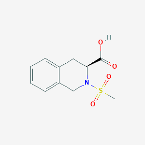 molecular formula C11H13NO4S B15253734 (3S)-2-methanesulfonyl-1,2,3,4-tetrahydroisoquinoline-3-carboxylic acid 