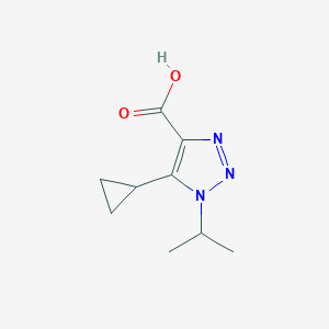 molecular formula C9H13N3O2 B15253737 5-Cyclopropyl-1-isopropyl-1h-1,2,3-triazole-4-carboxylic acid 