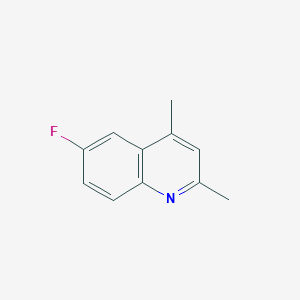 molecular formula C11H10FN B15253761 6-Fluoro-2,4-dimethylquinoline 