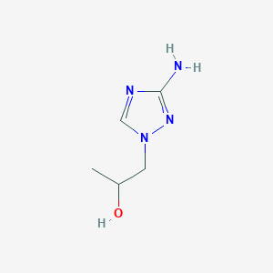 molecular formula C5H10N4O B15253788 1-(3-amino-1H-1,2,4-triazol-1-yl)propan-2-ol 