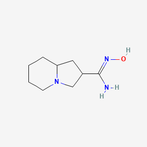 molecular formula C9H17N3O B15253812 N-Hydroxy-octahydroindolizine-2-carboximidamide 