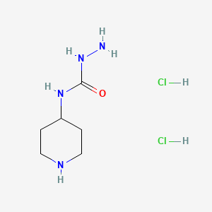 molecular formula C6H16Cl2N4O B1525382 3-Amino-1-(piperidin-4-yl)urea dihydrochloride CAS No. 1306603-58-6