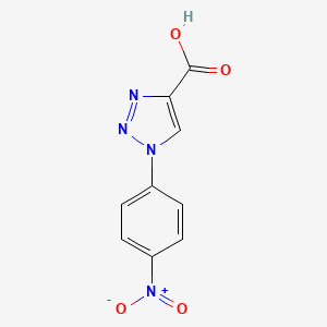 molecular formula C9H6N4O4 B15253840 1-(4-Nitrophenyl)-1H-1,2,3-triazole-4-carboxylic acid 