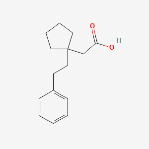 molecular formula C15H20O2 B1525385 2-[1-(2-Phenylethyl)cyclopentyl]acetic acid CAS No. 92655-03-3