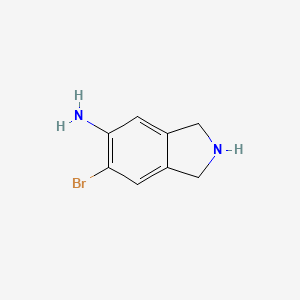 molecular formula C8H9BrN2 B1525386 6-bromo-2,3-dihydro-1H-isoindol-5-amine CAS No. 1306603-70-2