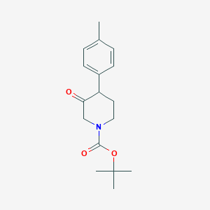 molecular formula C17H23NO3 B15253919 Tert-butyl 4-(4-methylphenyl)-3-oxopiperidine-1-carboxylate 