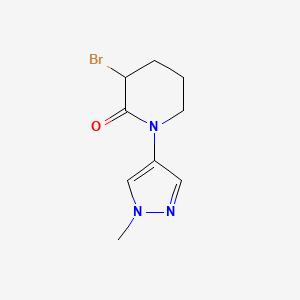 3-bromo-1-(1-methyl-1H-pyrazol-4-yl)piperidin-2-one