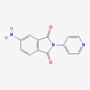 molecular formula C13H9N3O2 B15253950 5-Amino-2-(pyridin-4-yl)-2,3-dihydro-1h-isoindole-1,3-dione 