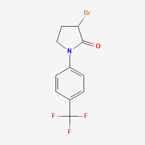 3-Bromo-1-[4-(trifluoromethyl)phenyl]pyrrolidin-2-one
