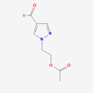B1525399 2-(4-formyl-1H-pyrazol-1-yl)ethyl acetate CAS No. 1315367-26-0