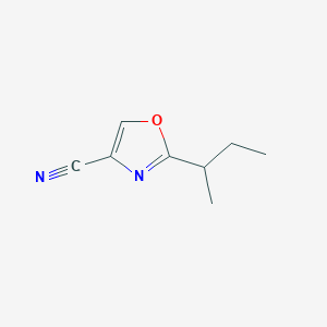 molecular formula C8H10N2O B15254044 2-(Butan-2-yl)-1,3-oxazole-4-carbonitrile 
