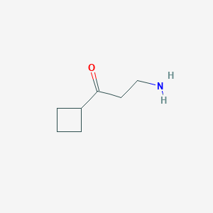 molecular formula C7H13NO B15254051 3-Amino-1-cyclobutylpropan-1-one 