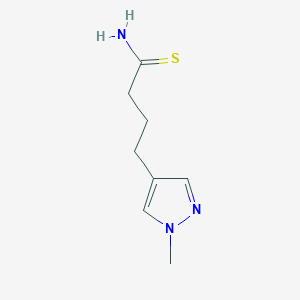 molecular formula C8H13N3S B15254103 4-(1-methyl-1H-pyrazol-4-yl)butanethioamide CAS No. 1251923-97-3