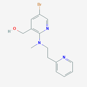 molecular formula C14H16BrN3O B1525412 (5-Bromo-2-{methyl[2-(pyridin-2-yl)ethyl]amino}pyridin-3-yl)methanol CAS No. 1306607-07-7