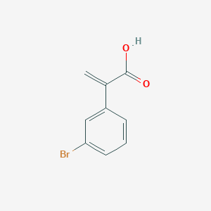 molecular formula C9H7BrO2 B15254176 2-(3-Bromophenyl)prop-2-enoic acid 